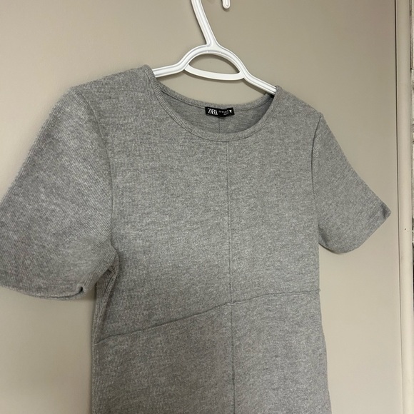 Zara Grey Mini Sweater Dress - Picture 2 of 5